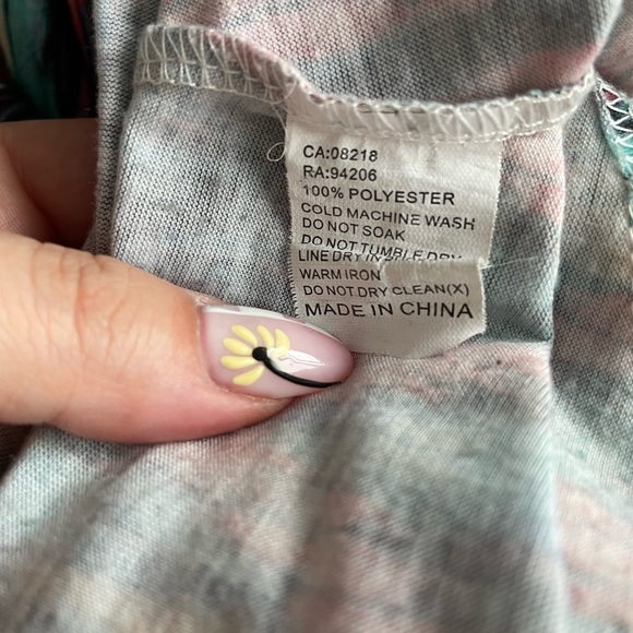 YDE Multi Coloured Abstract Strapless Maxi Dress with Braided Detail Size Medium - Picture 10 of 11